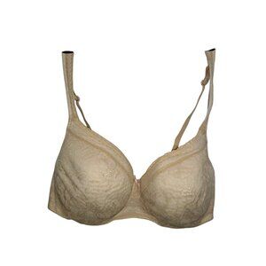 Cacique Lane Bryant 40DD Beige Modern Lace Underwire Full Coverage Bra